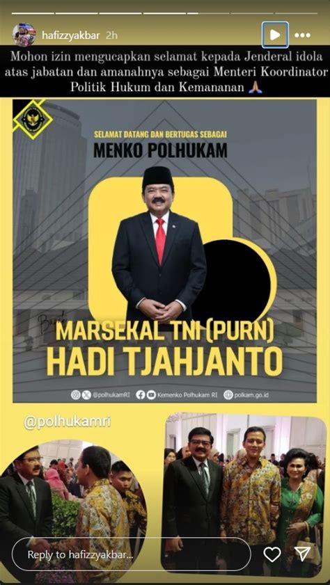 Respons Calon Menantu Andika Perkasa Usai Hadi Tjahjanto Dilantik Jadi