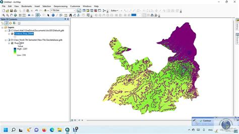 How To Generate Contour From Dem In Arcgis Video Dailymotion