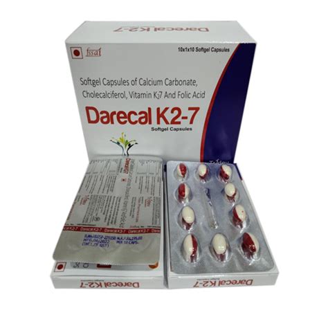 Darecal K2 7 Softgel Capsules Tridev Pharmaceuticals