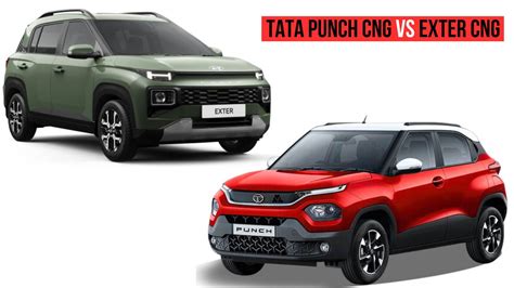 Tata Punch Cng Vs Hyundai Exter Cng Specs Comparison