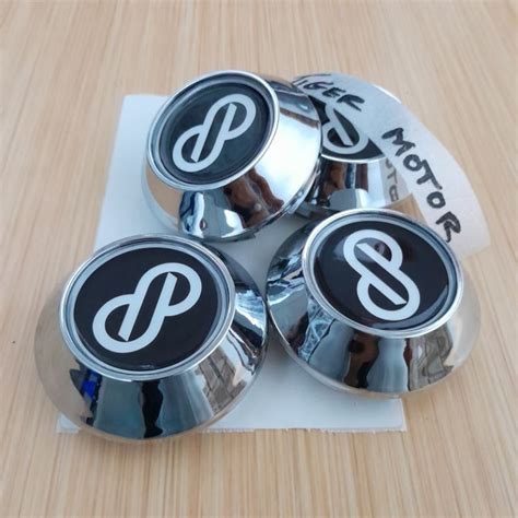 Jual Tutup Velg Dop Roda Racing Kerucut Chrome Motif Logo Enkei