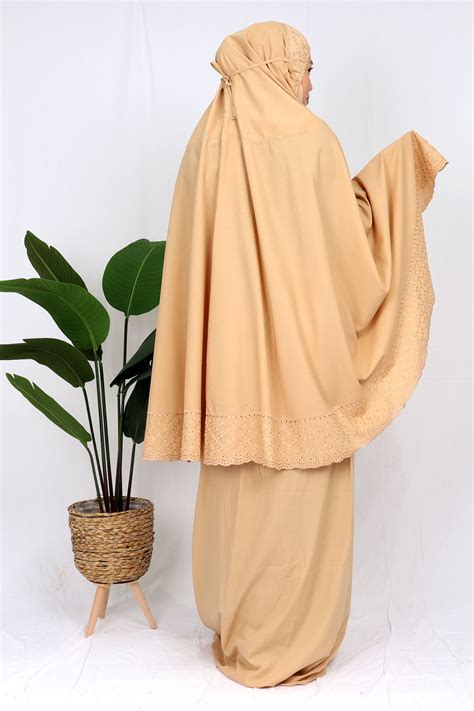 Telekung Plain Nude D Tenun Klasik By Zibeline Textile Sdn Bhd