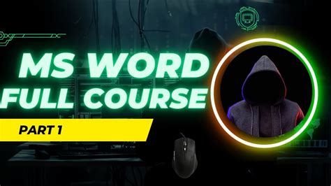 Microsoft Word Full Course Part1 YouTube