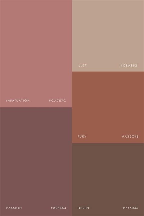 Passionate Color Palette For A Warm Cozy Interior Cozy Colors Palette Nude Color Palette