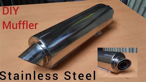 Homemade Motorcycle Exhaust Muffler Stainless Steel Youtube