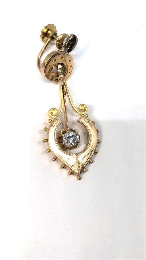 Proantic Boucles D Oreilles Anciennes Or Carats Et Diamants