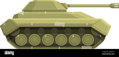 Steel Tank Icon Cartoon Vector Military Army War Gun Stock Vector