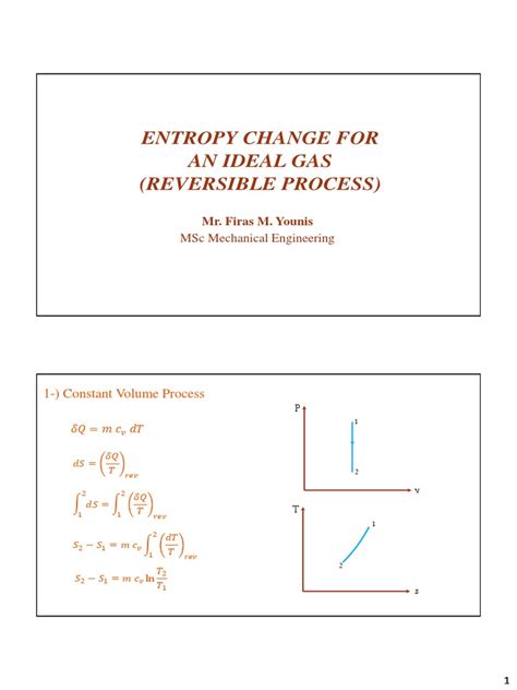 Entropy change processes ideal gas | PDF | Chemistry | Scientific Phenomena 