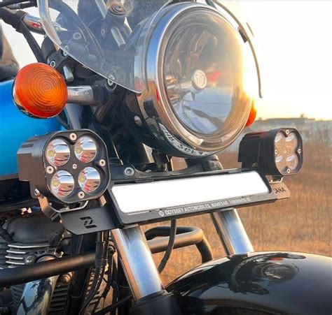 FOG LIGHT MOUNT MS BLACK FIT FOR ROYAL ENFIELD METEOR 350 EBay