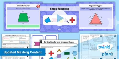 Planit Maths Y Properties Of Shapes Lesson Pack Regular And Irregular