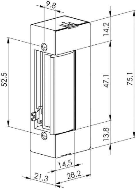 E TÜRÖFFNER MECH ENTRIEGELUNG 12V AC DC OHNE SCHLIEßBLECH IS