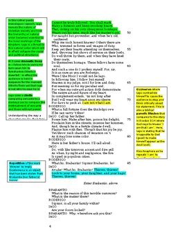 OTHELLO ACT 1 Teacher Manual by Auzzy Academics | TPT