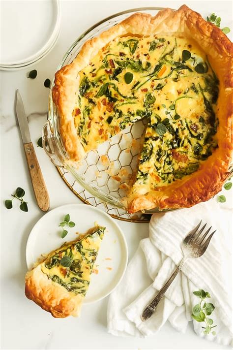 Puff Pastry Quiche Recipe With Bacon Spinach Momma Fit Lyndsey