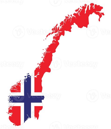 Norway map. Map of Norway with Norway flag. 35555136 PNG