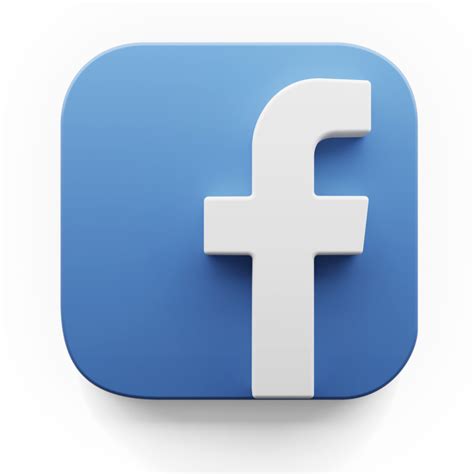 facebook app logo in big sur style 3d render icon design concept ...