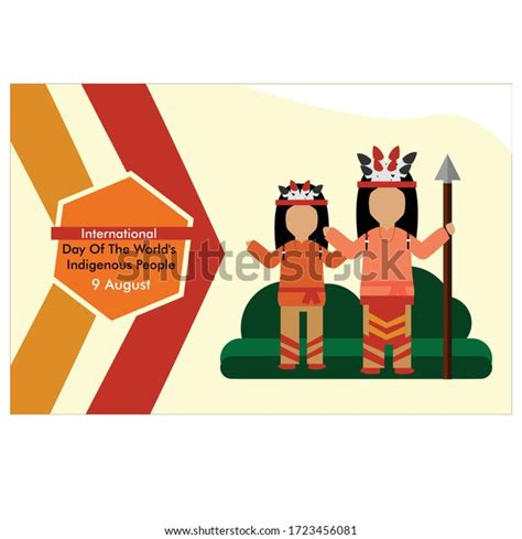 International Day Worlds Indigenous Peoples Design Stock Vector