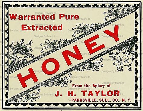 Vintage Honey Labels Kit 38 Printable Vintage Honey Related | Etsy