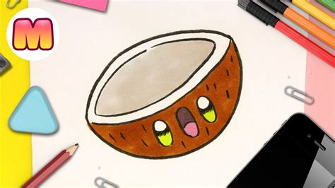 CÓMO DIBUJAR UN COCO KAWAII Dibujos fáciles kawaii Aprender a