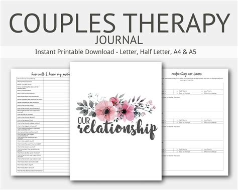 Therapy Journal Spreads For Couples