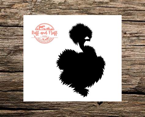 Silkie Naked Neck Chicken Showgirl Silkie Hen Decal Rooster Decal Car