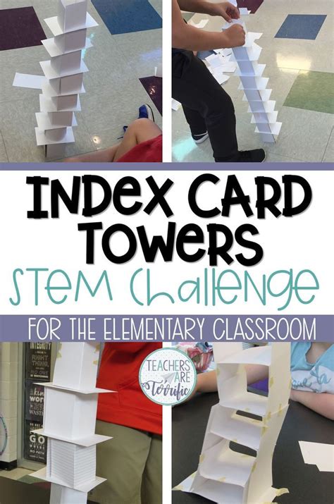 Stem Activity Index Card Tower Challenge Stem Engineering Activities