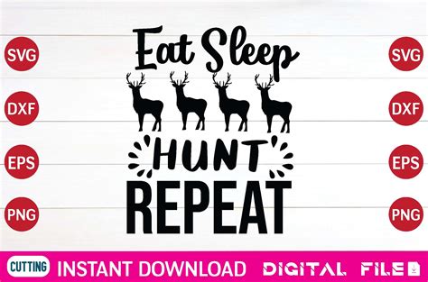 Eat Sleep Hunt Repeat Svg Graphic By Svg Design Shop Creative Fabrica