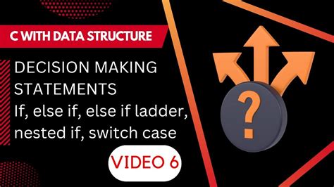 Decision Making Statements In C C With Data Structure Series Video 6