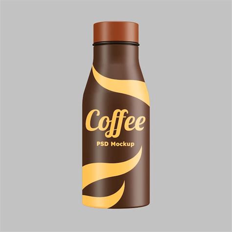 Premium Psd Coffee Bottle Mockup