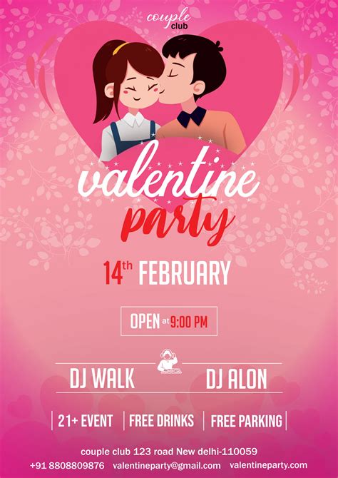 Valentine Day Party Flyer Free Psd Templates