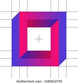 Impossible Square 3d Geometric Logo Vector Stock Vector (Royalty Free ...