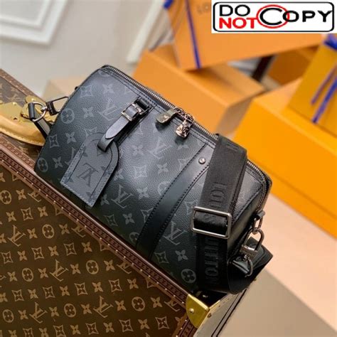 Louis Vuitton City Keepall Bag In Monogram Eclipse Canvas M45936 Black