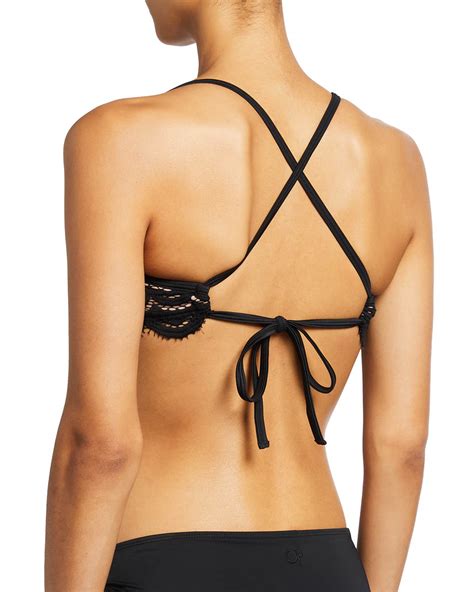 PQ Swim Midnight Lace Bralette Bikini Top Neiman Marcus