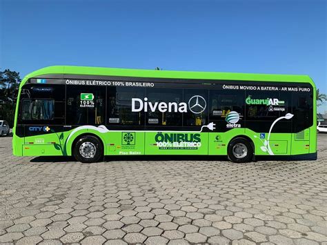 Guarujá tem a maior frota de ônibus 100 elétricos movidos a bateria no