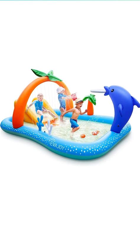 Inflatable Play Center Kiddie Pool with Slide