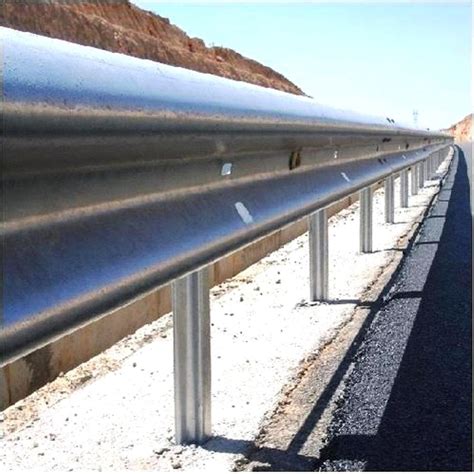 Mild Steel Road Safety Single Beam Metal Crash Barrier For Highway