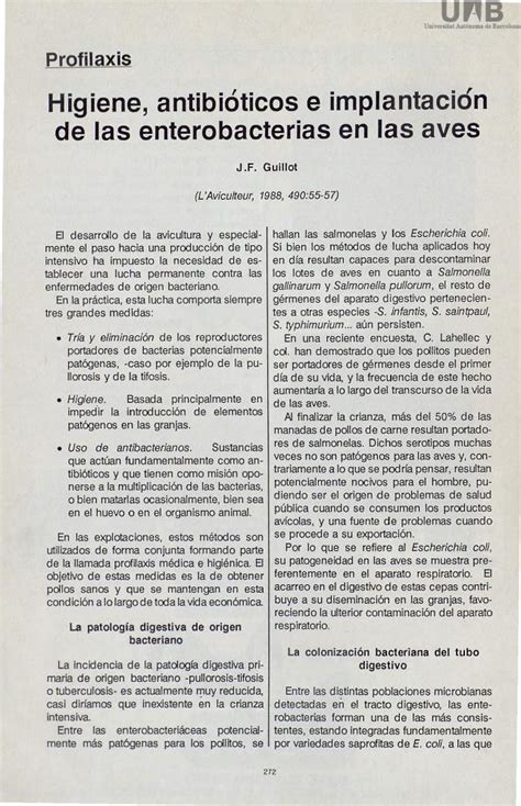 PDF Higiene antibióticos e implantación de las PDF