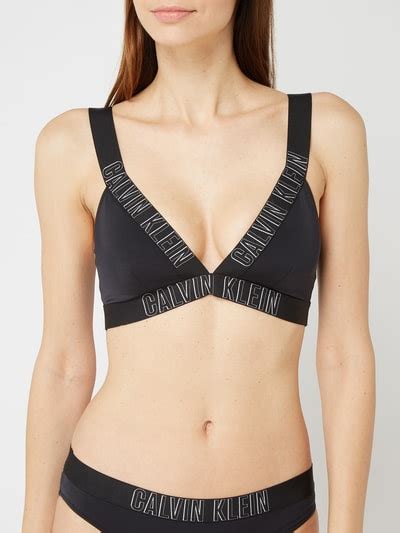 Calvin Klein Underwear Bikini Oberteil Mit Logo Streifen Black Online