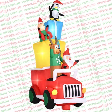 2 1m Santas Presents Delivery Truck Christmas Inflatable Airfigs