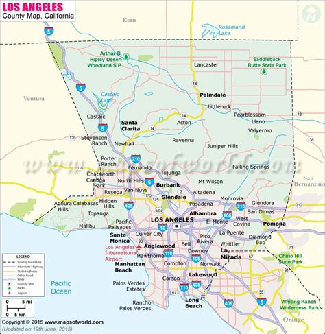 Los Angeles County Map - Detailed Map of Los Angeles County