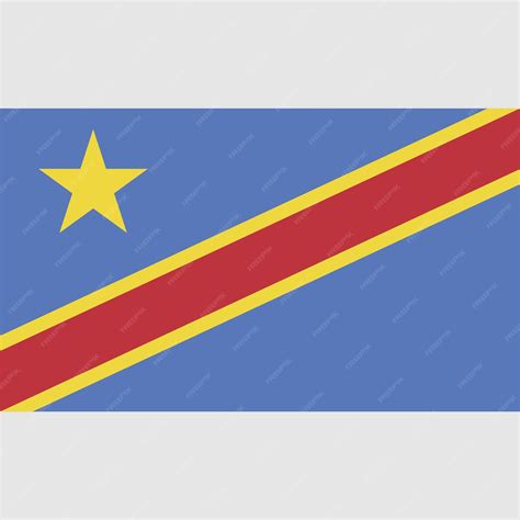 Premium Vector A Flag Of The Democratic Republic Of The Congo