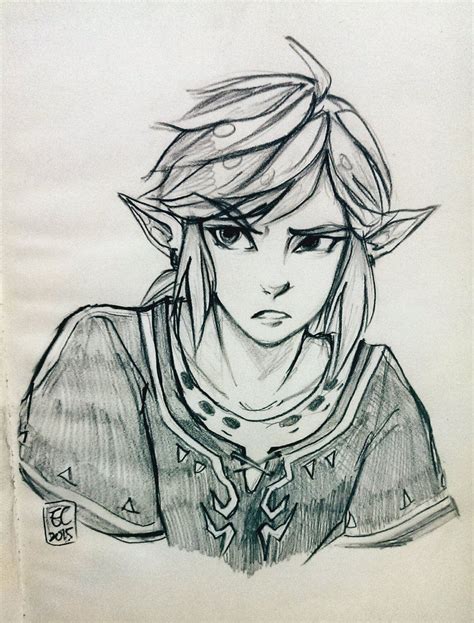 Sketch Link Zelda Drawing Legend Of Zelda Legend Of Zelda Breath