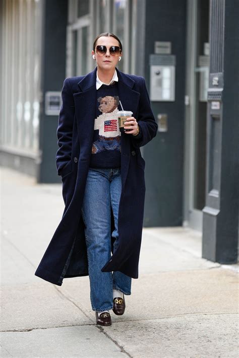 Cómo llevar mocasines y jeans según street style de Nueva York Otoño