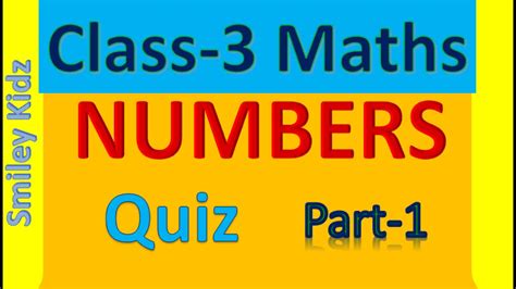 Quiz On Numbers Class 3 Maths Numbers Quiz Part 1 Youtube