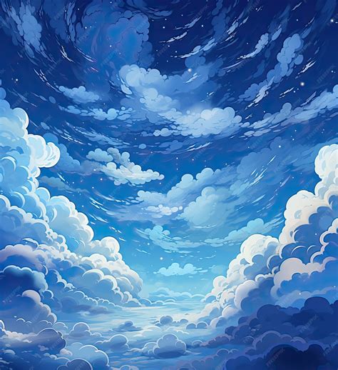 Free AI Image | Anime style clouds