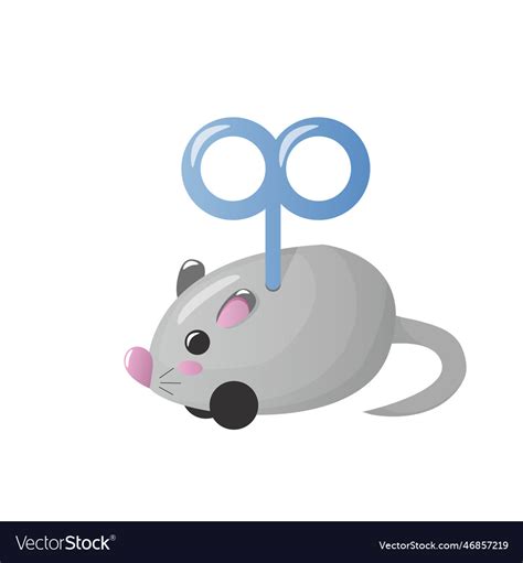 Cute mechanical mouse for cat Royalty Free Vector Image