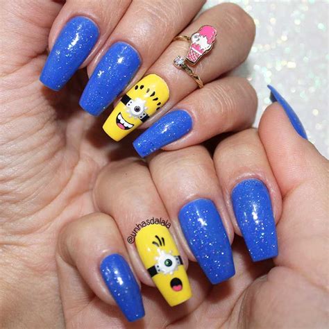 Unhas Decoradas Minions Dia Das Crian As Minion Nail Art Minion