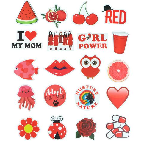 Red Tone VSCO Stickers ,Luggage laptop bottle Sticker wholesale stickers