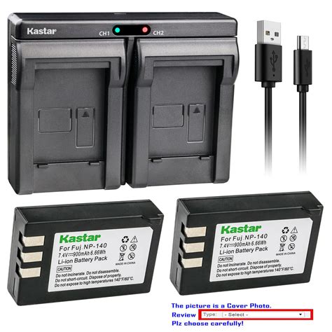 Kastar Battery Slim USB Charger For Fuji NP 140 BC 140 Fujifilm