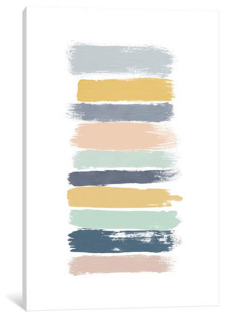 Pastel Stripes By Orara Studio Canvas Print 12x8x075