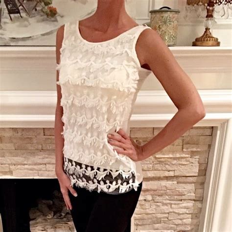 Stunning White Lace Covered Tank Clothes Design Fashion Tips